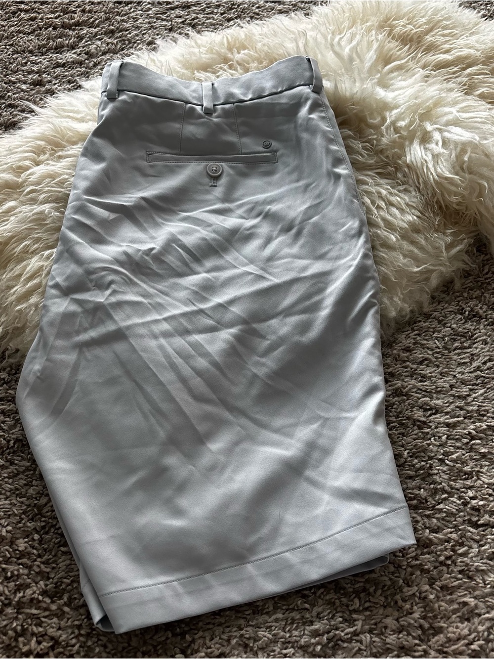 Peter Millar Light Gray salem classic fit golf shorts 38